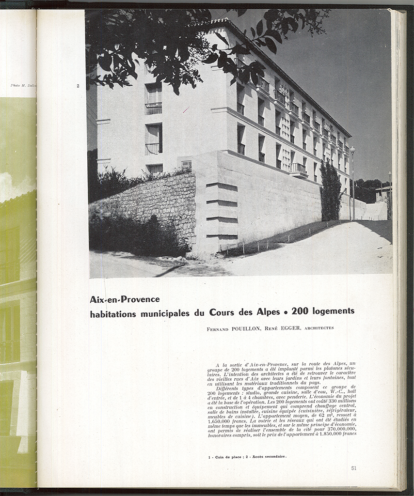 Archives of Techniques and Architecture, n ° 7-8, 1954, p.51-53. © L'Architecture d'Aujourd'hui