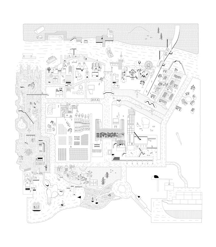 Illustration des échanges © Thomas Sindicas, Atelier Architecture Vincent Pariera AVVP