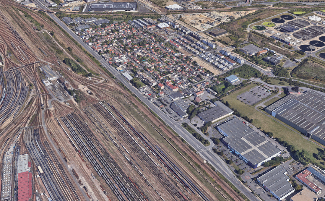 La section de RN6 à « requalifier », entre Créteil-Pompadour Valenton © Google Maps