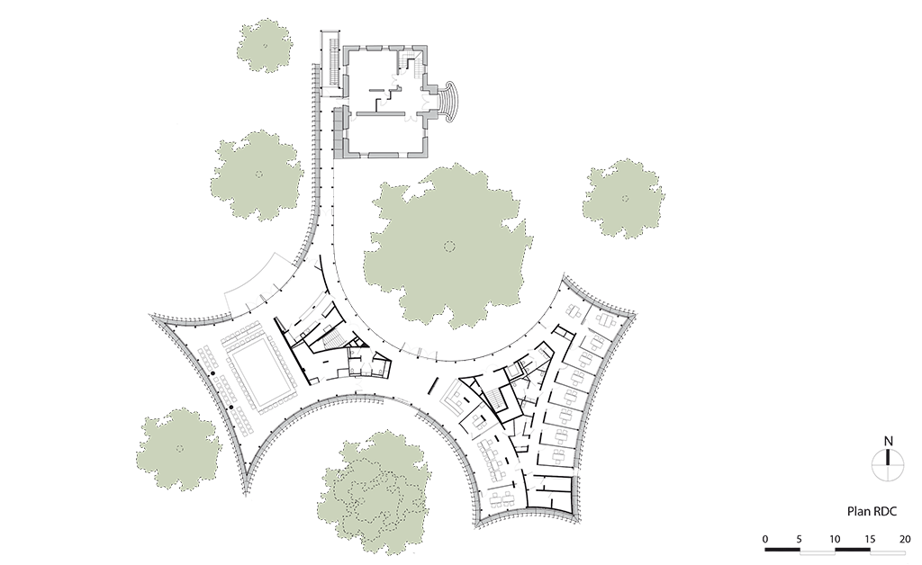 Plan du Rez-de-chaussée © Atelier du Pont