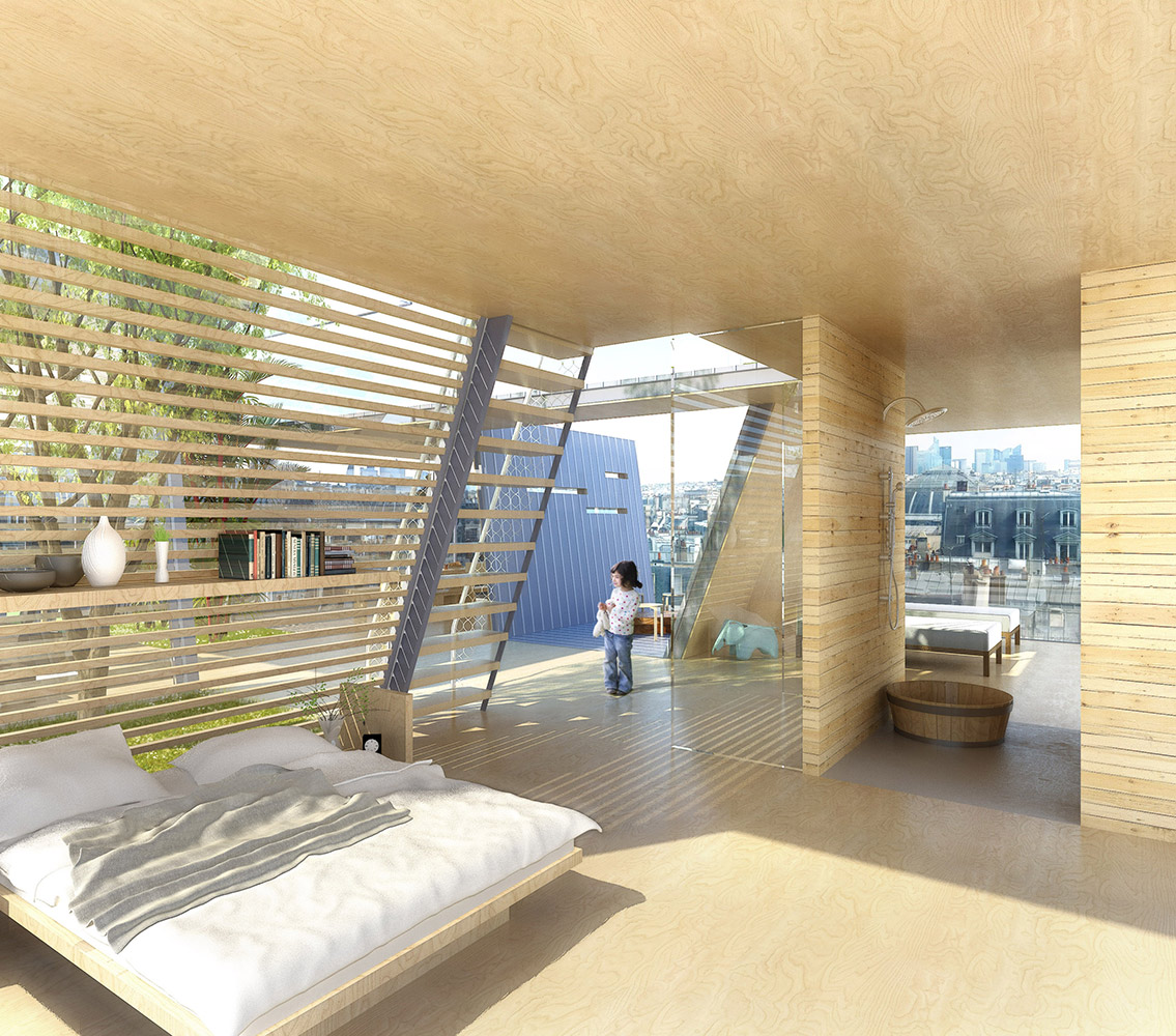 Maison sur le toît - Paris © Maud Caubet Architectes