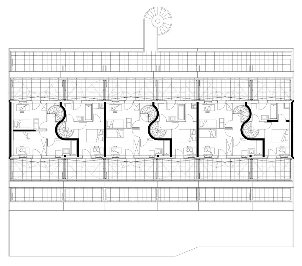 Second floor plan © Manuel Herz Architects