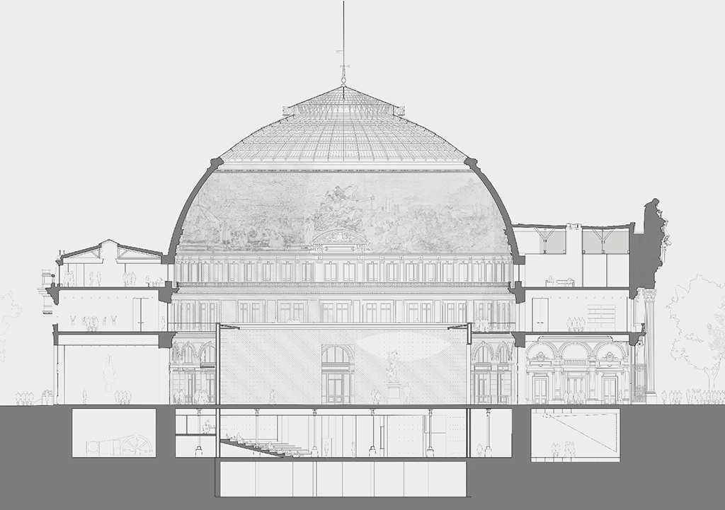 Section © Tadao Ando Architects & Associates, NeM / Niney & Marca Architectes, Agence Pierre-Antoine Gatier