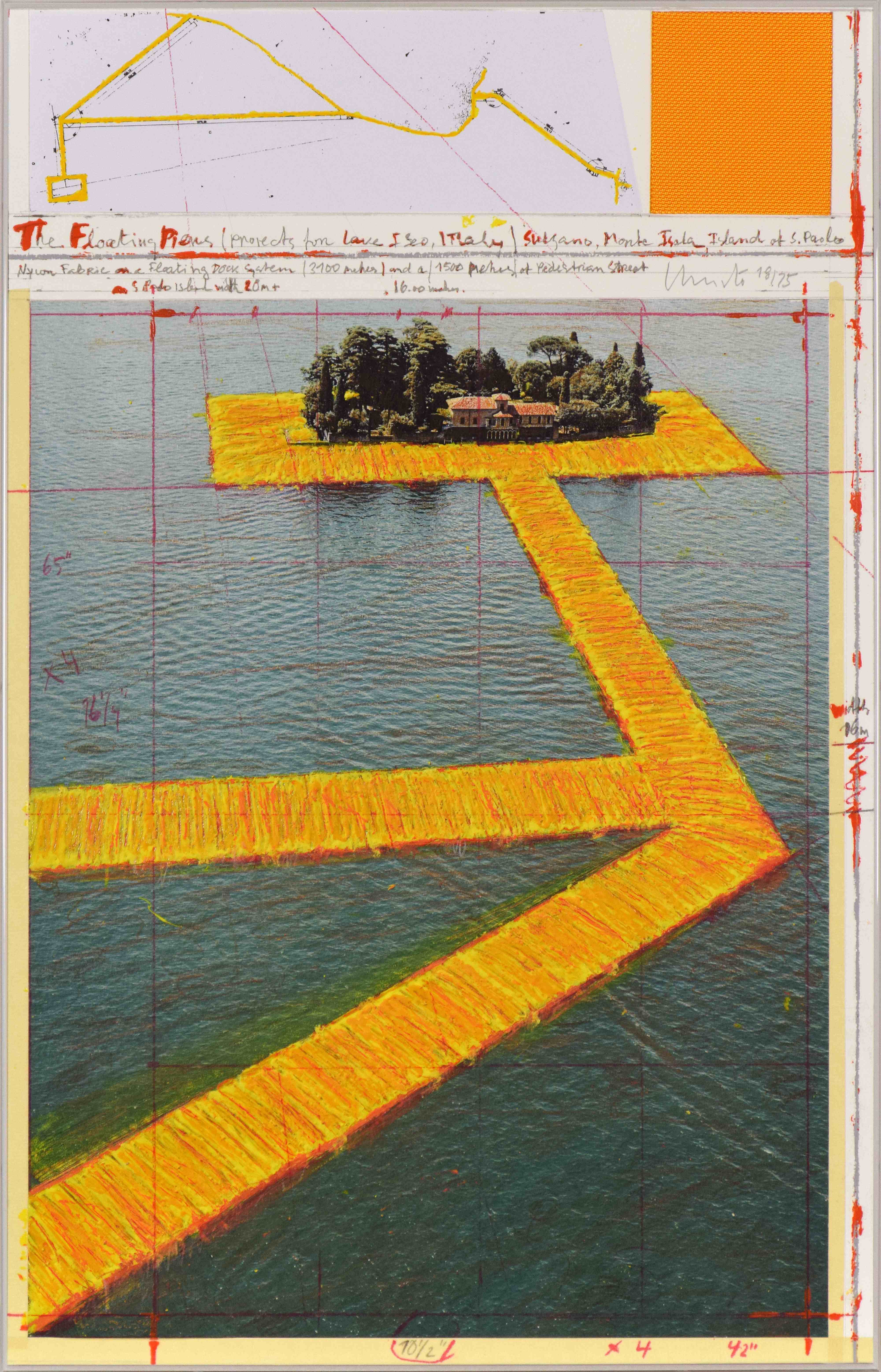 Floating Piers (Project for Lake Iseo, Italy) © Christo