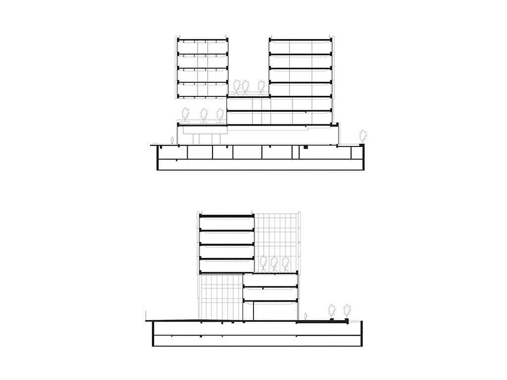 Coupes transversales © Jacques Ferrier Architecture