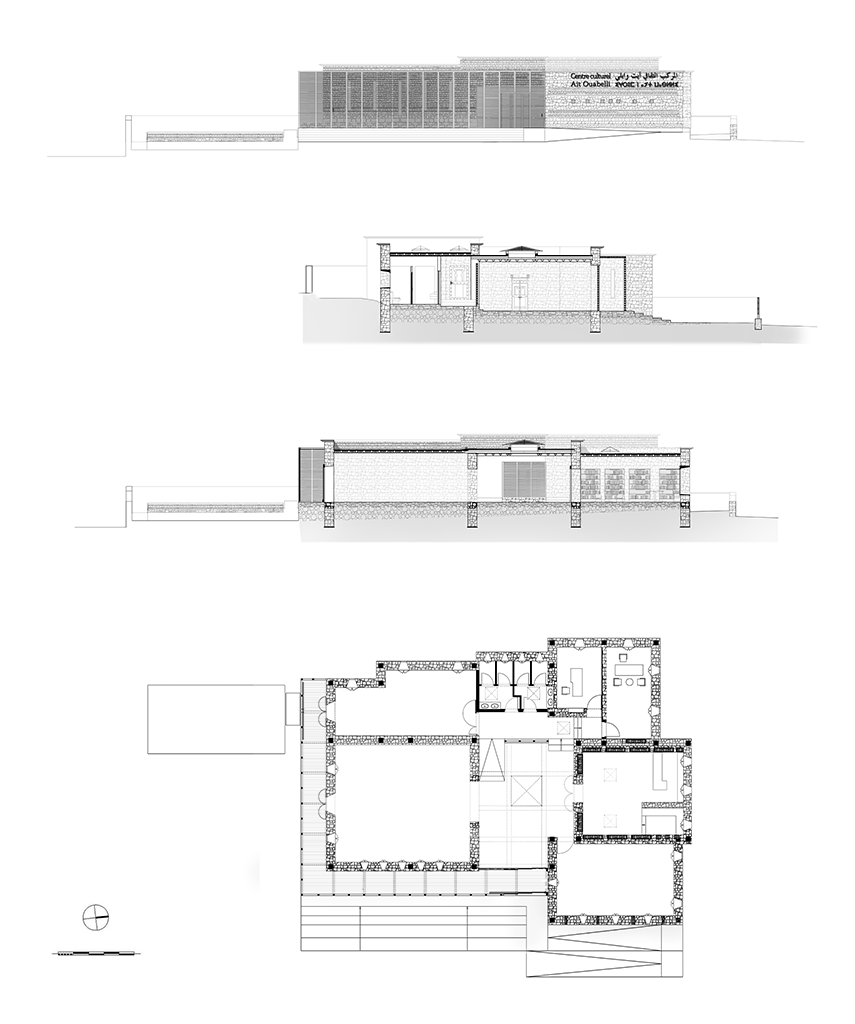 Centre Culturel Ait Ouabelli, plans © Salima Naji