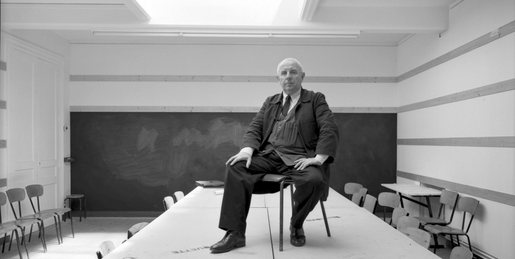 Paul Virilio en 1993. © DESPATIN GOBELI / Opale / Leemage