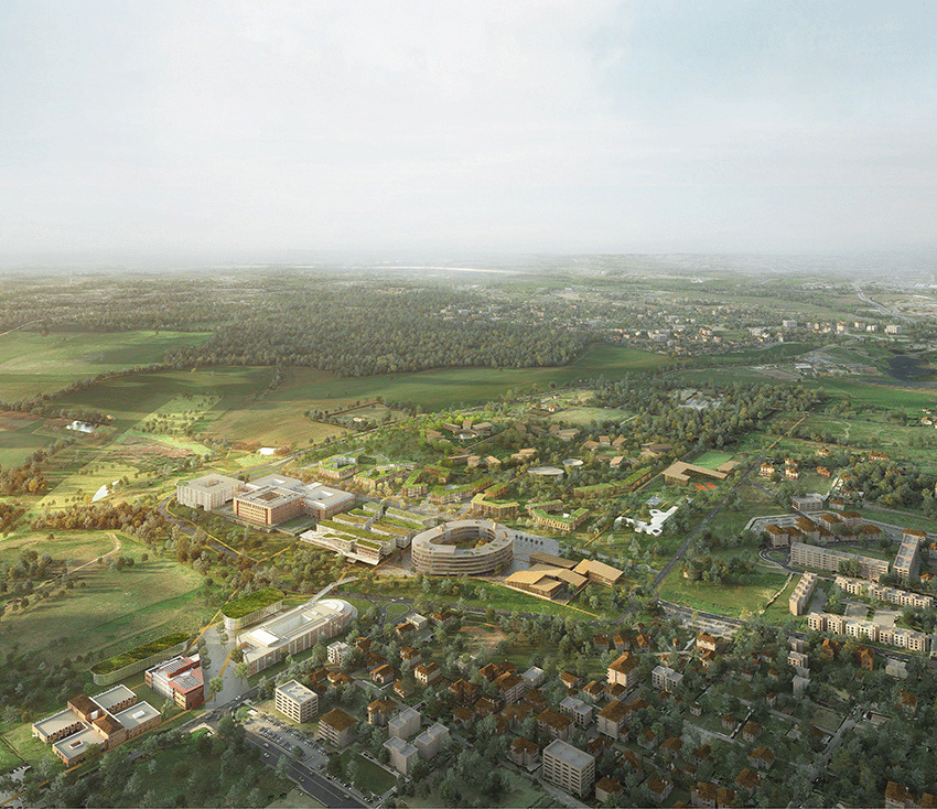 Nouveau campus bio-médical UCBM, Rome © Atelier(s) Alfonso Femia & Diorama