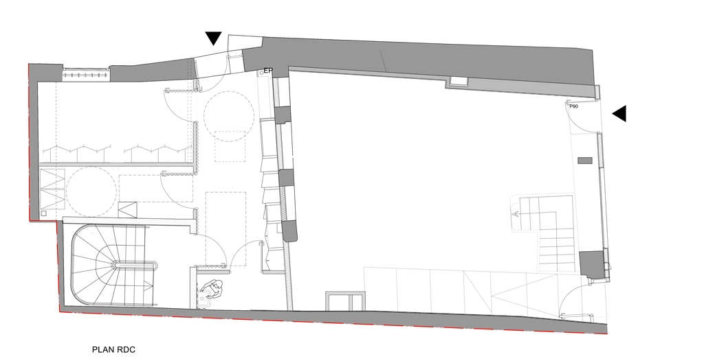 Plan RDC immeuble rue de la Huchette