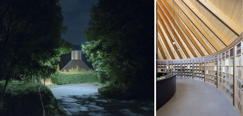Baukuh, Poretti pavilion night © Stefano Graziani